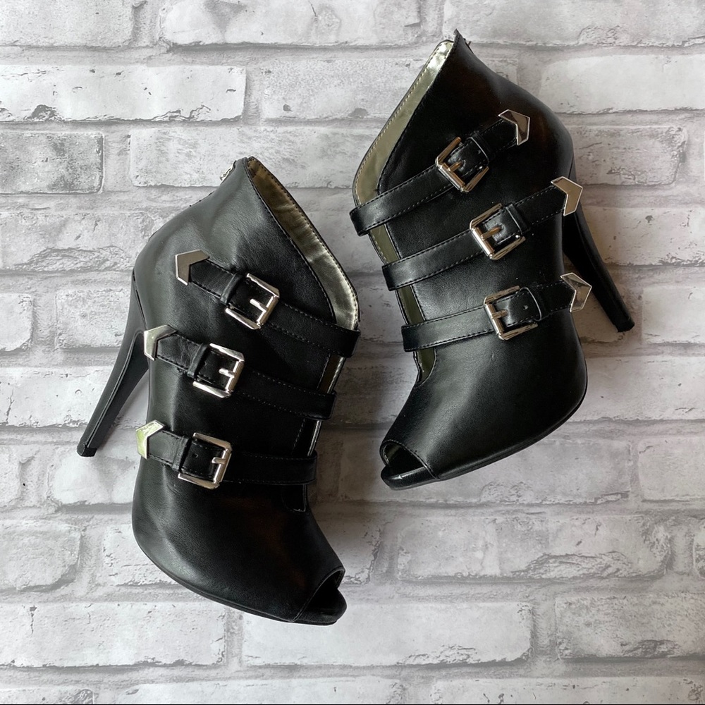 • guess • stella heeled open toe booties